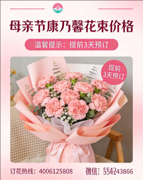 驻马店确山县花店母亲节康乃馨花束
